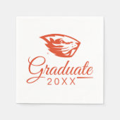 Oregon Staat Beavers | Biberkopf Serviette (Vorderseite)