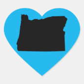 Oregon Staat Black Herz-Aufkleber (Vorderseite)