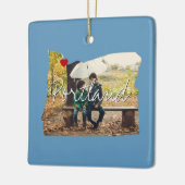 Oregon Staat Foto Einfügung und Ortsname Keramikornament (Links)