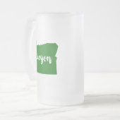 Oregon Staat Green Mattglas Bierglas (Vorderseite Links)