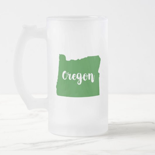 Oregon Staat Green Mattglas Bierglas (Links)