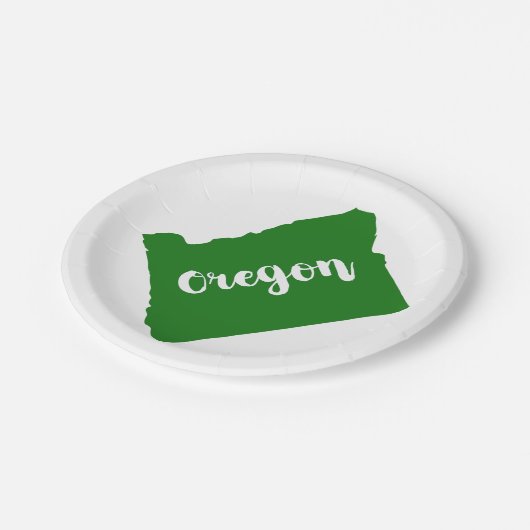 Oregon Staat Green Pappteller (Schrägansicht)