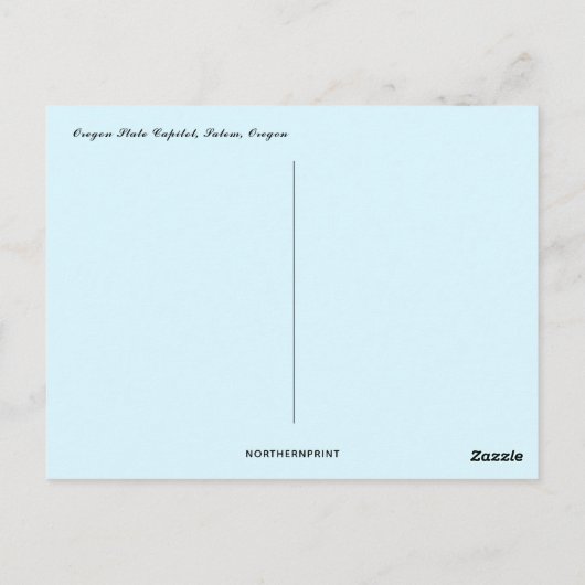 Oregon Staat Hauptstadt Salem Oregon Postkarte (Rückseite)