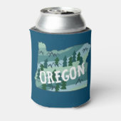 Oregon Staat Illustrierte Karte Dosenkühler (Kanne Rückseite)