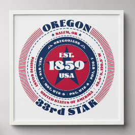 Oregon Staat Information Circle Foto Tile Fotofliesen Zum Abziehen Und Aufkleben