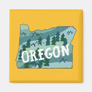 Oregon Staat Karte Beschreibung Magnet