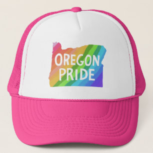 Oregon Staat Karte Beschreibung PRIDE RAINBOW Truckerkappe