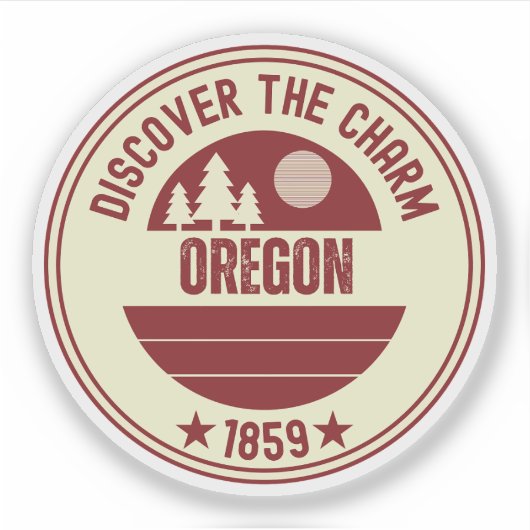 Oregon Staat - Pacific Northwest Gift Aufkleber (Vorderseite)