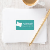 Oregon Staat Rücksendeadressen-Aufkleber - Türkis Adressaufkleber (Insitu)