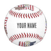 Oregon Staat United Staaten Retro Map USA Souvenir Baseball (Rückseite)