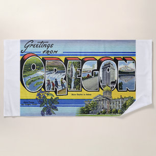 Oregon Staat USA Americana Retro Kunstvoll Strandtuch