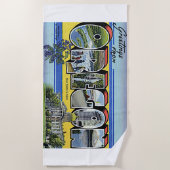 Oregon Staat USA Americana Retro Kunstvoll Strandtuch (Vorderseite)