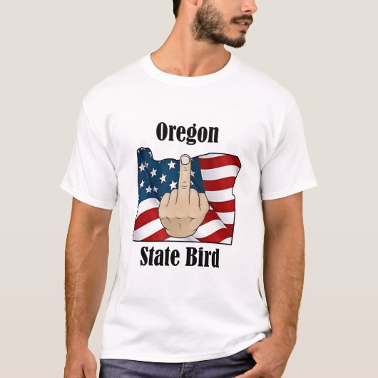 Oregon Staat Vogel T - Shirt Mittelfinger (Vorderseite)