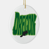 Oregon Staat Weihnachtsbaum Keramik Ornament (Rechts)
