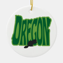 Oregon Staat Weihnachtsbaum Keramik Ornament