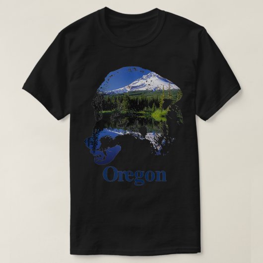 Oregon Staat Wolf Head Mount Hood T-Shirt (Design vorne)