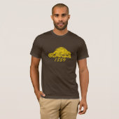 Oregon-Staats-Flaggegrunge-Biber Brown T-Shirt (Vorne ganz)