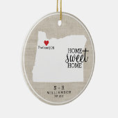 Oregon-Staats-Liebe-Zuhause-süße Keramikornament (Rechts)