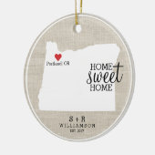 Oregon-Staats-Liebe-Zuhause-süße Keramikornament (Links)