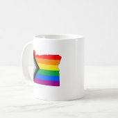 Oregon Staatsstolz LGBTQ Progress Prix Kaffeetasse (Vorderseite Links)