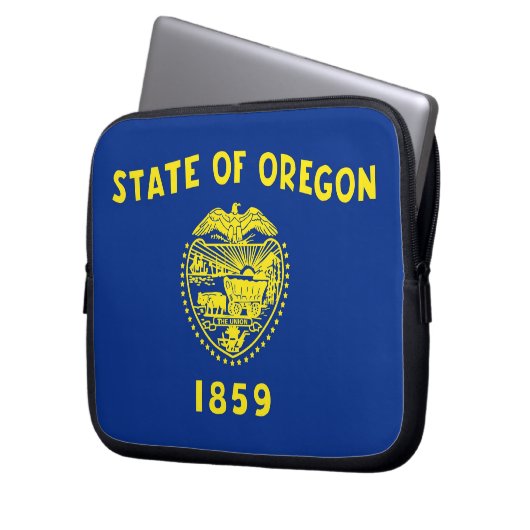 Oregon State Flag Laptop Sleeve (Vorderseite Links)
