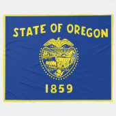 Oregon State Flag Print Patriotc Fleecedecke (Vorderseite (Horizontal))
