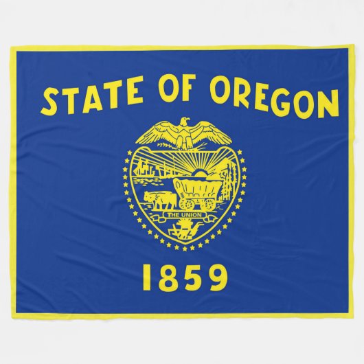 Oregon State Flag Print Patriotc Fleecedecke (Vorderseite (Horizontal))