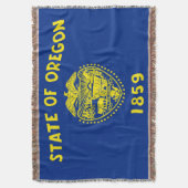 Oregon State Flag Print Patriotic Decke (Vorderseite Vertikal)