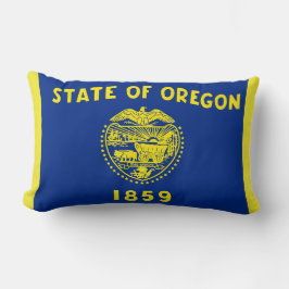 Oregon State Flag Print Patriotic Lendenkissen