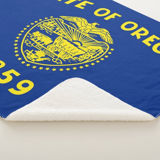 Oregon State Flag Print Patriotic Sherpadecke (3/4)