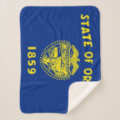 Oregon State Flag Print Patriotic Sherpadecke (Vorderseite)
