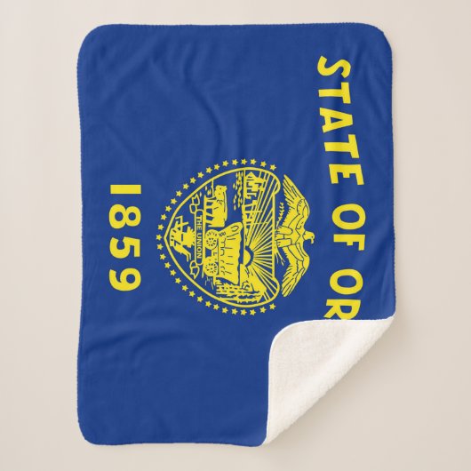 Oregon State Flag Print Patriotic Sherpadecke (Vorderseite)