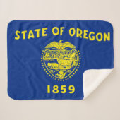 Oregon State Flag Print Patriotic Sherpadecke (Vorderseite (Horizontal))