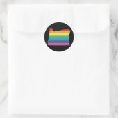 oregon stolz. runder aufkleber (Tasche)