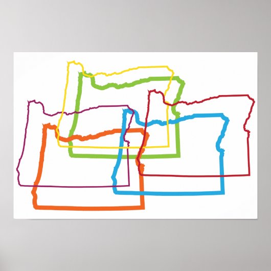 Oregon Stolz Unschärfe Poster (Vorne)