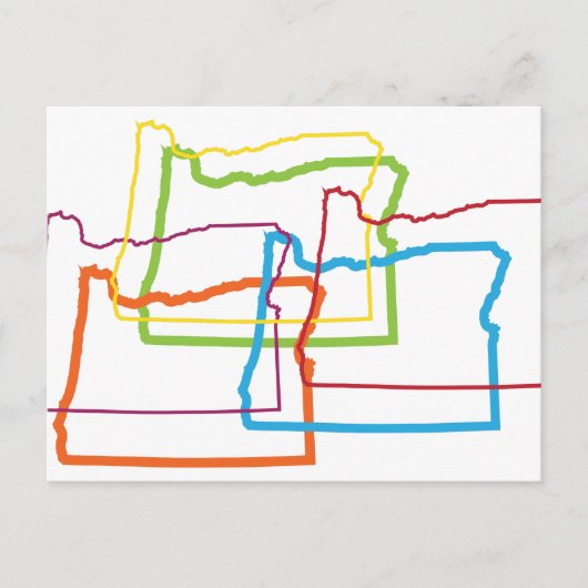 Oregon Stolz Unschärfe Postkarte (Vorderseite)