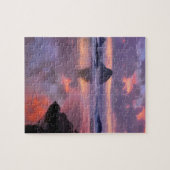Oregon Strand und Meeressteine, Sonnenuntergang Puzzle (Horizontal)