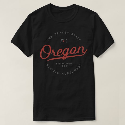 Oregon T , The Beaver Staat Pacific Northwest PNW T-Shirt (Design vorne)