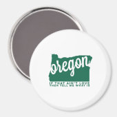 oregon | TEXTE | grün Magnet (Vorderseite/Rückseite)