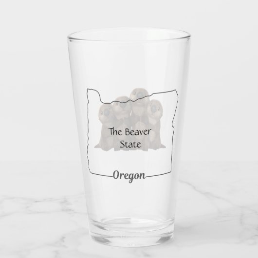 Oregon-The-Beaver-Staat Glas (Rückseite)