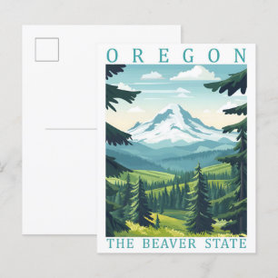 Oregon the Beaver Staat USA Travel Place Postkarte