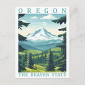 Oregon the Beaver Staat USA Travel Place Postkarte (Vorderseite)