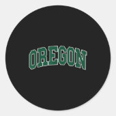 Oregon - Throwback Design - Clic Runder Aufkleber (Vorderseite)