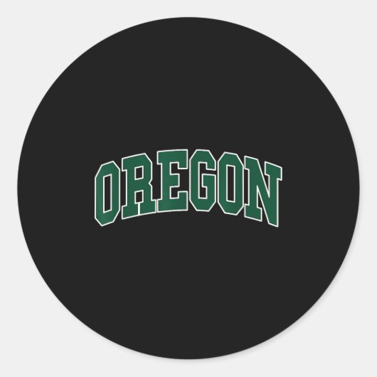 Oregon - Throwback Design - Clic Runder Aufkleber (Vorderseite)