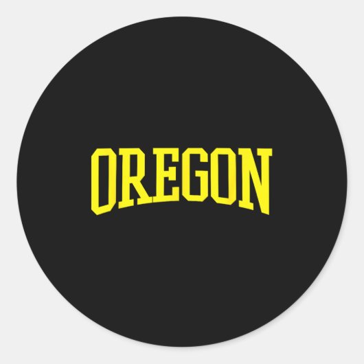 Oregon - Throwback Design - Clic Runder Aufkleber (Vorderseite)