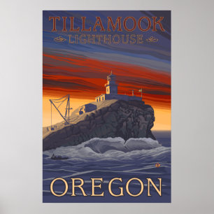 Oregon - Tillamook Leuchtturm Poster