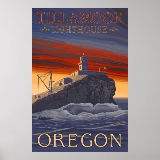 Oregon - Tillamook Leuchtturm Poster (Vorne)