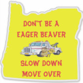 Oregon Tow Truck Beaver Aufkleber (Vorderseite)