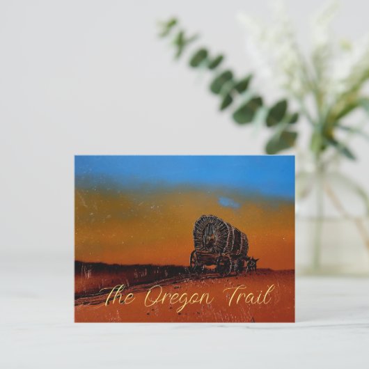 Oregon Trail Covered Wagon Postkarte (Stehend Vorderseite)