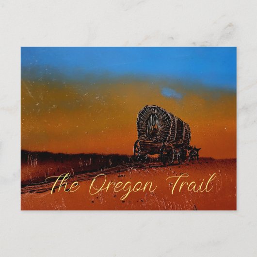 Oregon Trail Covered Wagon Postkarte (Vorderseite)